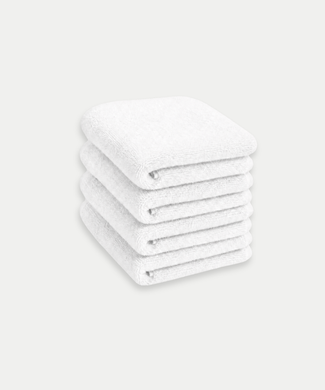 Guest towel zero-twist cotton 30x30 cm (4 pcs) | White